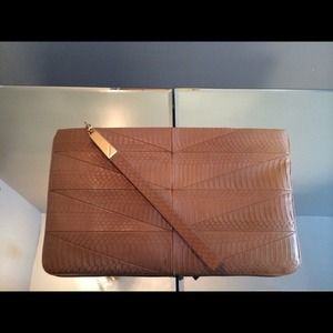 BRAND NEW! B Brian Atwood snakeskin clutch
